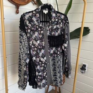 POL Multicolor Patchwork Top